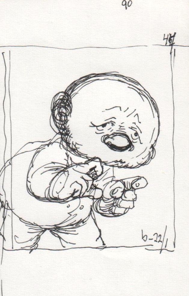 Originele inkttekening Paulus de Boskabouter -Jean Dulieu, Verzenden, Tekening, Pentekening, Origineel