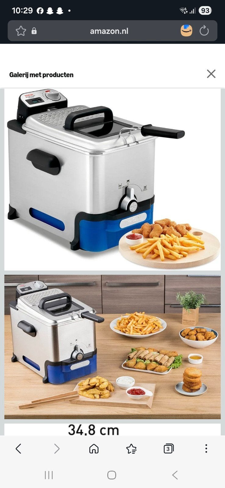 Tefal pro inox 3,5 liter ZGAN, Witgoed en Apparatuur, Frituurpannen, 2 tot 3 liter, Ophalen, Nieuw, Uitneembare binnenpan