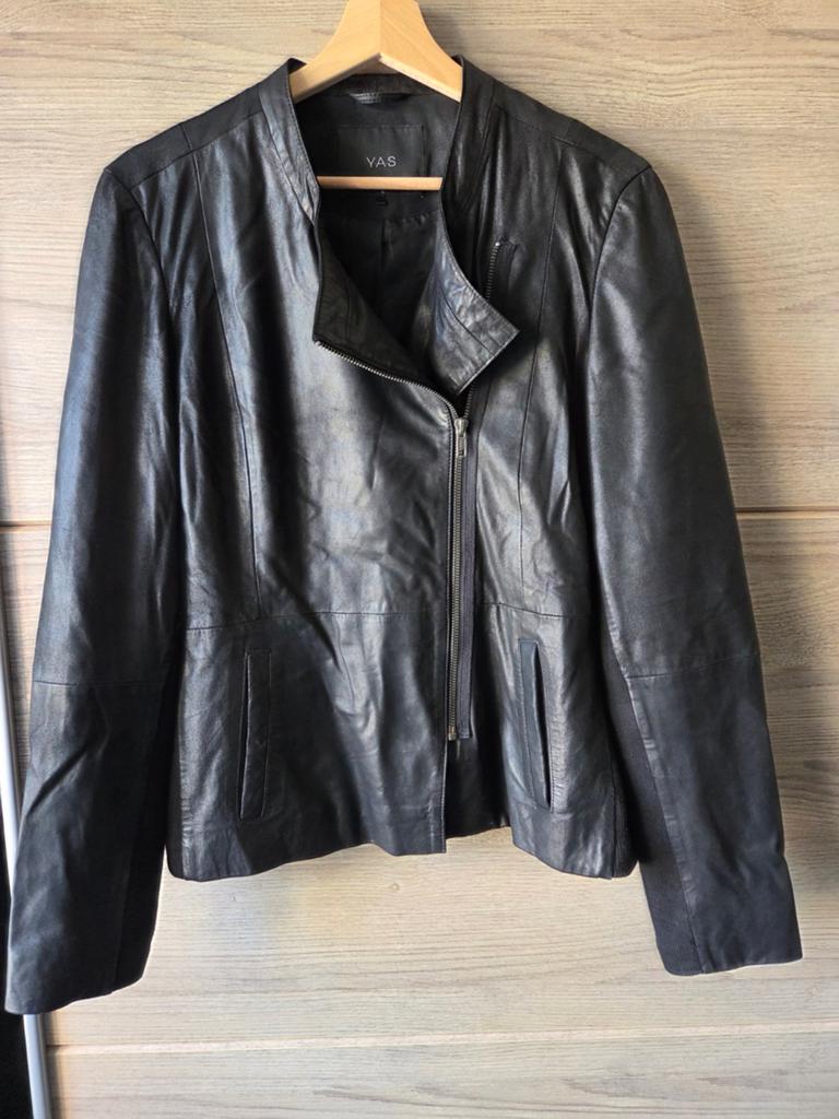 Leren jas in xl.  Zwart, Ophalen of Verzenden, Zo goed als nieuw, Maat 46/48 (XL) of groter, Zwart