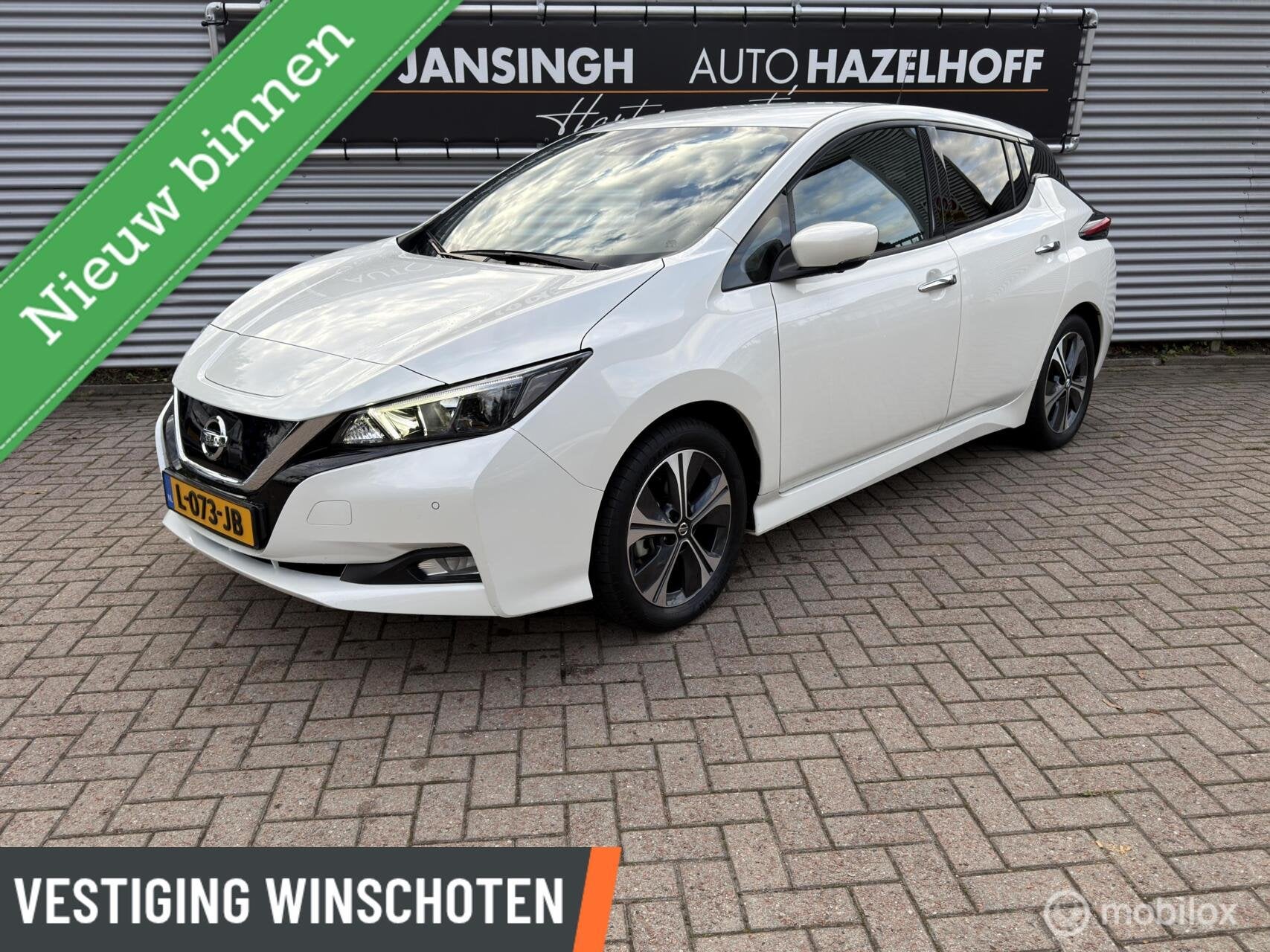 Nissan LEAF N-Connecta 40 kWh |SOH 92% | 360° Camera | Stoe, Auto's, Stof, Gebruikt, Zwart, 150 pk