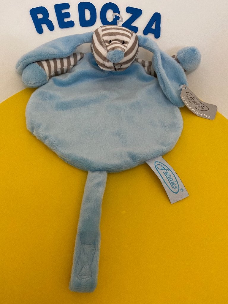 K4170 funnies doek doekje konijn blauw, Ophalen of Verzenden, Nieuw, Overige typen