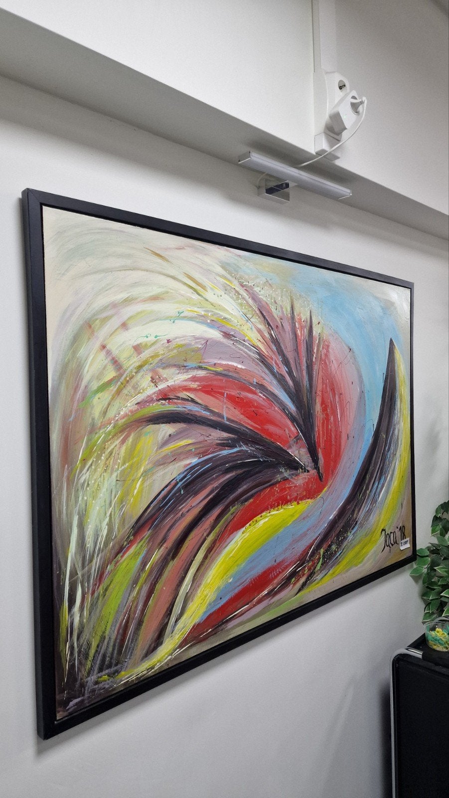Groot Abstract Schilderij 100x140cm - Levendige Kleuren, Ophalen of Verzenden