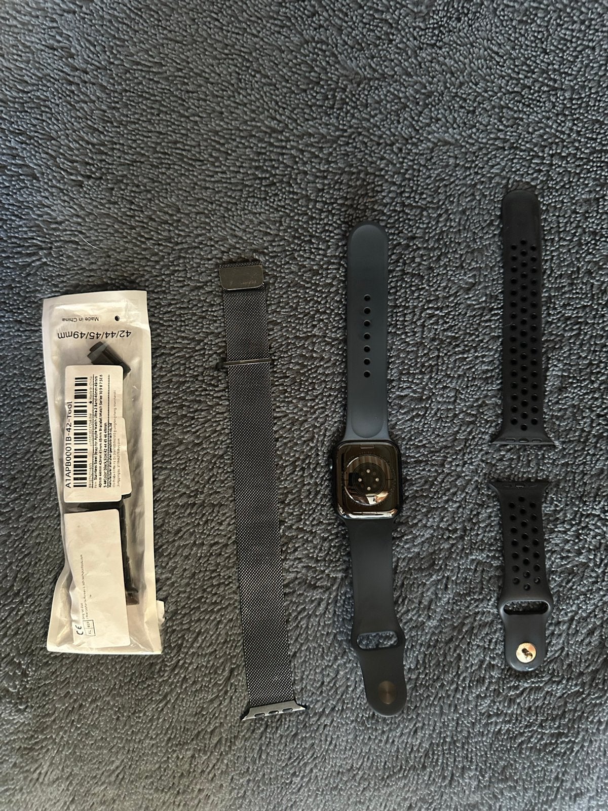 Apple Watch met extra bandjes, Ophalen, Gebruikt, Hartslag, Zwart