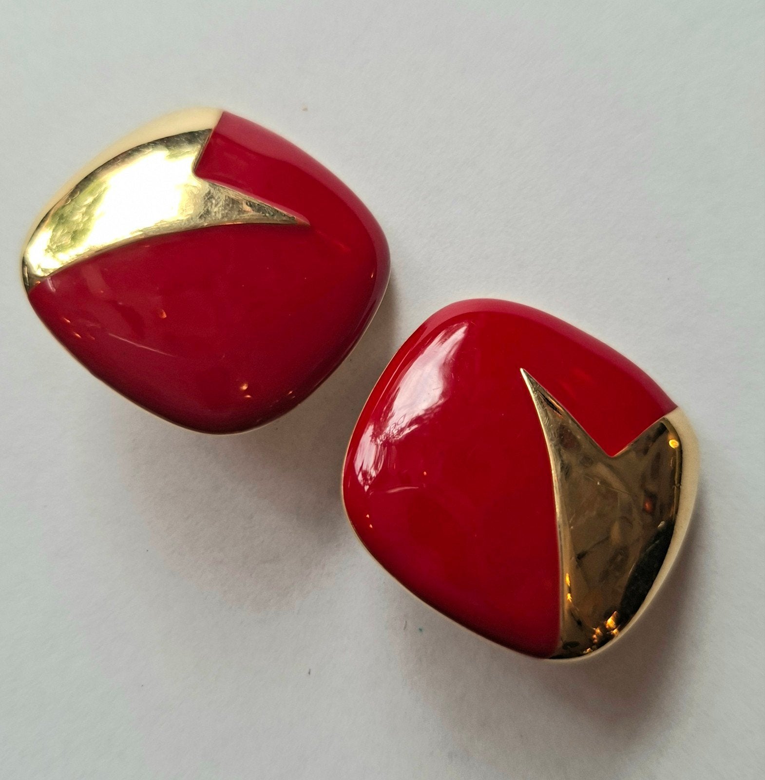 Monet vintage oorbellen, Sieraden, Tassen en Uiterlijk, Ophalen of Verzenden, Zo goed als nieuw, Rood, Overige materialen