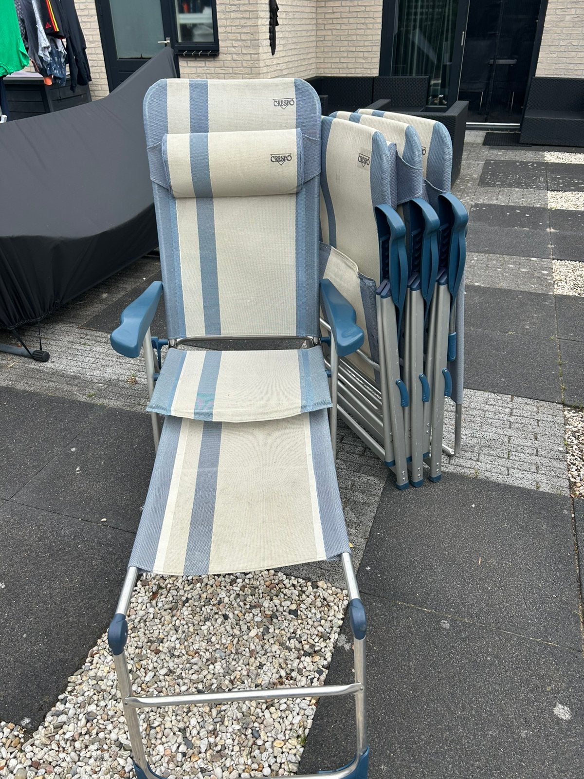 4x Crespo stoelen, Ophalen, Gebruikt, Campingstoel