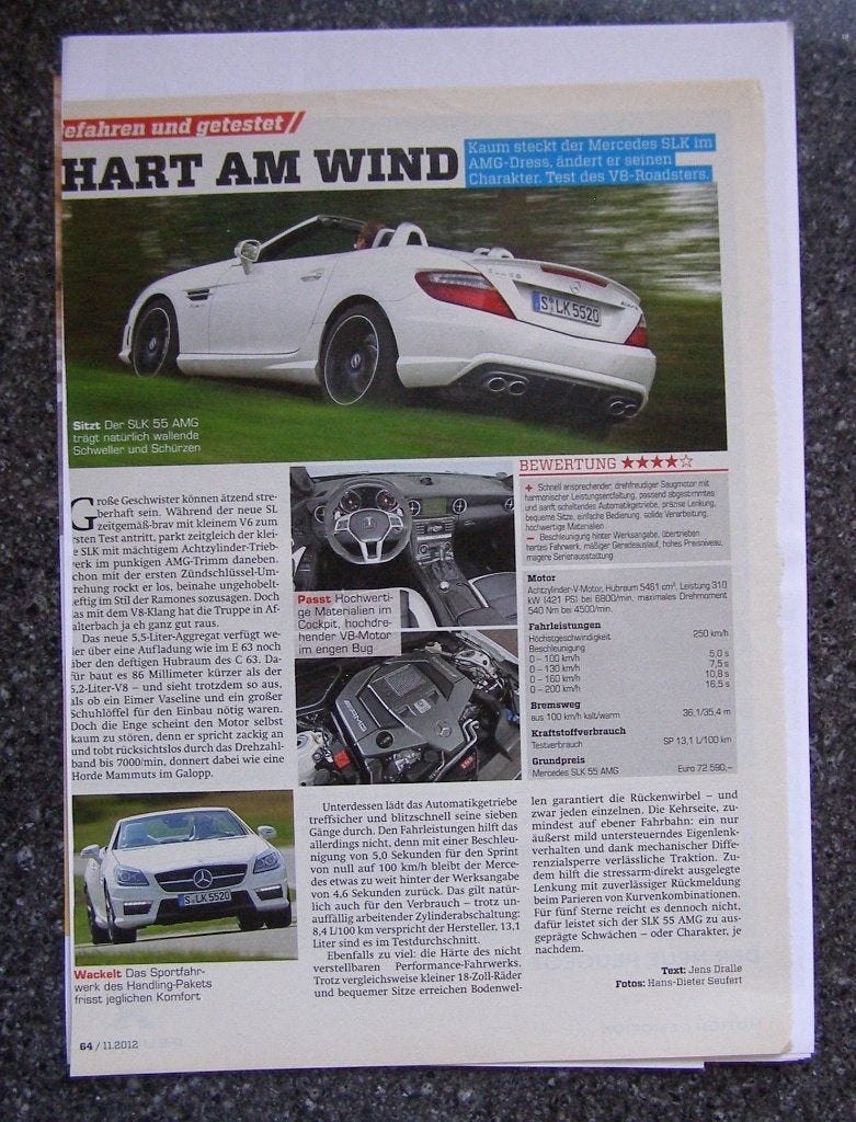 Mercedes SLK 55 AMG R172 ? Eerst 12x autotest lezen, Ophalen, Gelezen, Mercedes