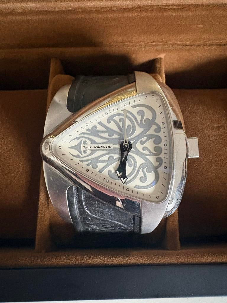 TechnoMarine horloge met zilverkleurige kast, Overige merken, Staal, Polshorloge, Ophalen of Verzenden