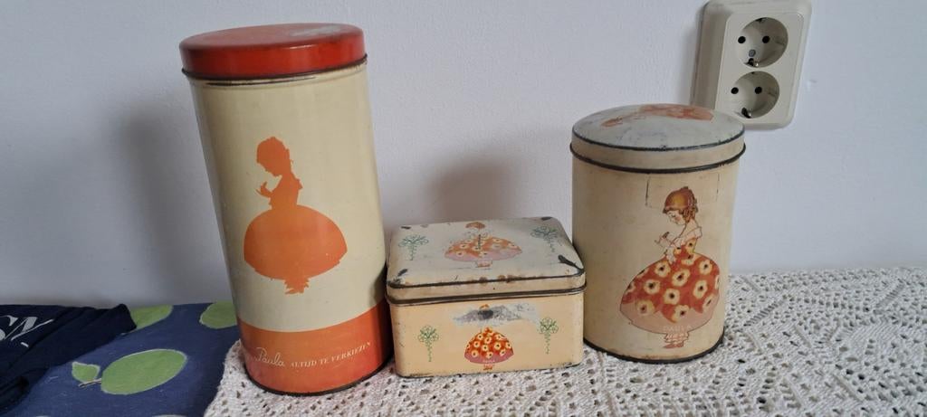 3 oude Paula blikken - decoratief, Verzamelen, Ophalen of Verzenden, Gebruikt, Overige, Overige merken