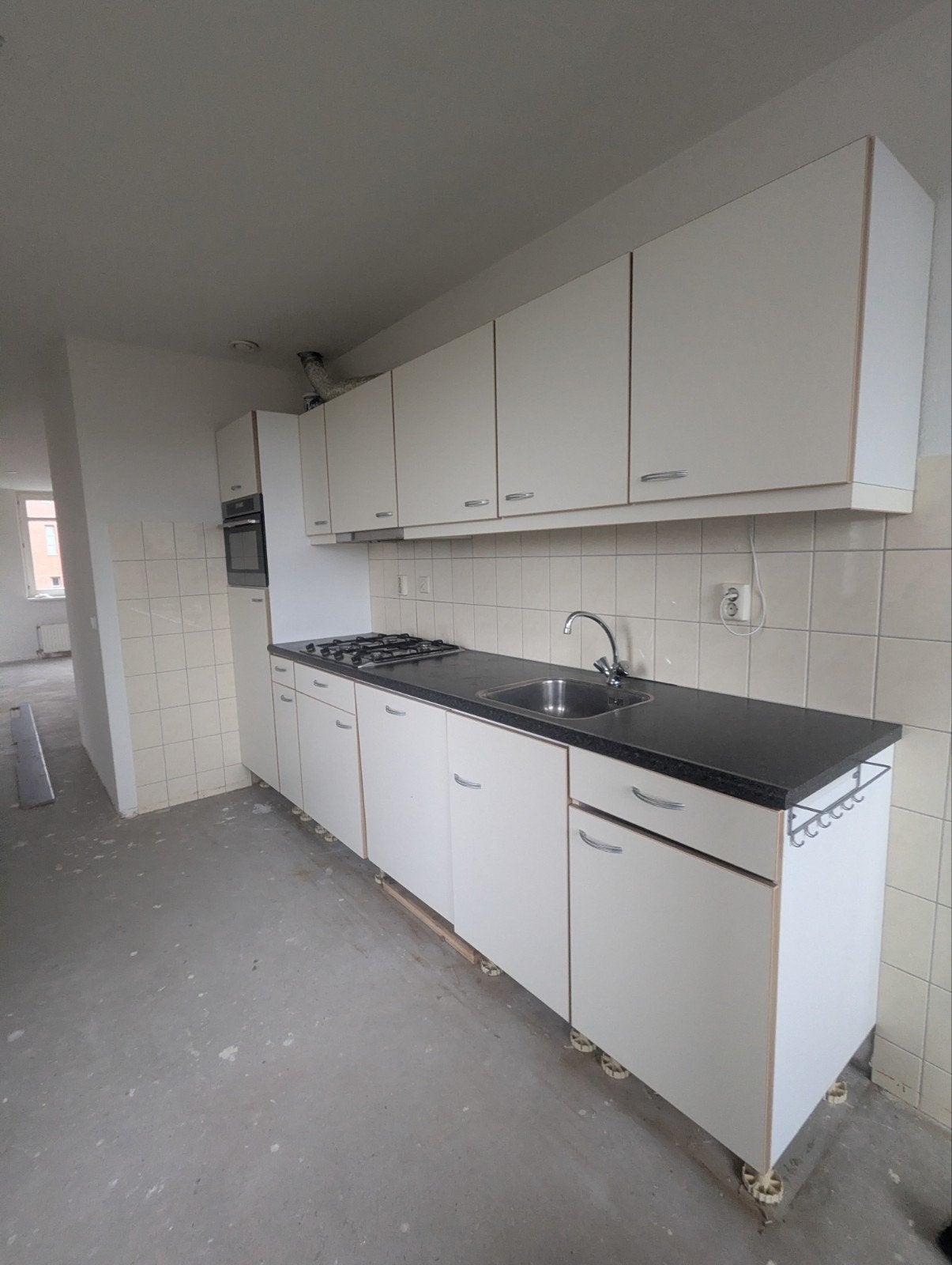 Inbouwkeuken met Apparatuur (zelf demonteren), Ophalen, Gebruikt, Wit, Enkelwandige keuken