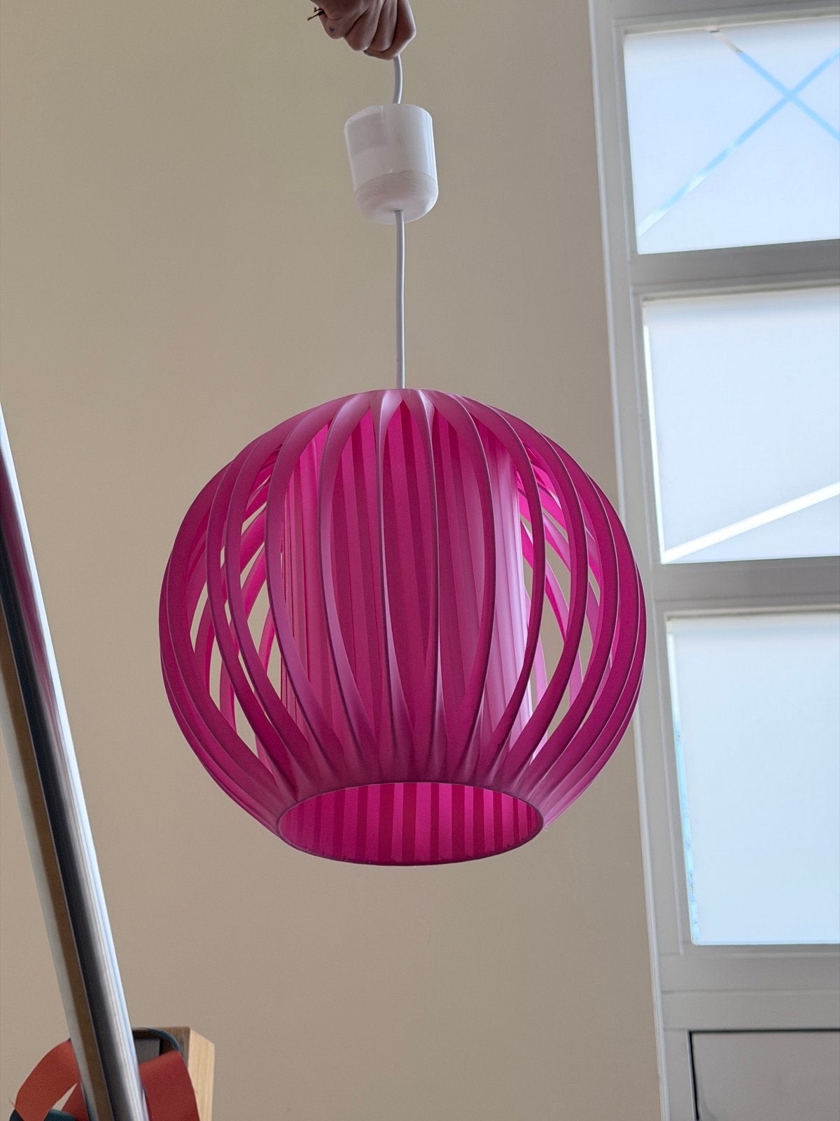 Roze Steinhauer hanglamp - E14 fitting, Huis en Inrichting, Lampen | Hanglampen, Ophalen, Gebruikt, Kunststof, E14 (klein)