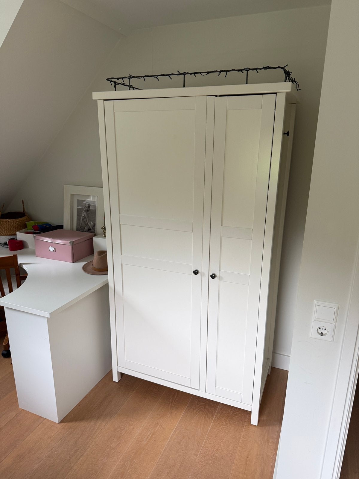 Kledingkast, wit, leg en hang 1,50bx2,00h, ikea, Huis en Inrichting, Ophalen, 100 tot 150 cm, Zie fotos, Zo goed als nieuw