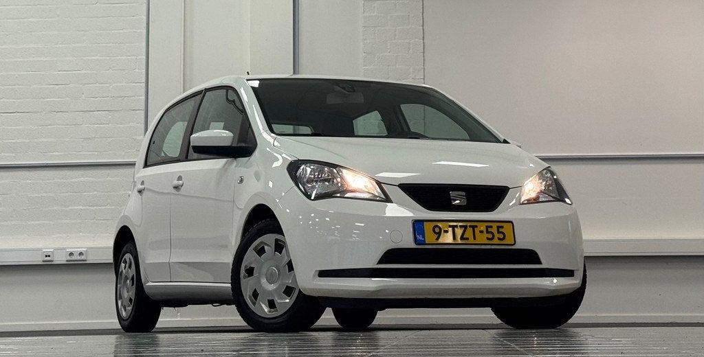 Seat Mii 1.0i Style Airco 2e Eigenaar Navigatie 5-drs Garant, Voorwielaandrijving, Euro 5, Stof, Gebruikt