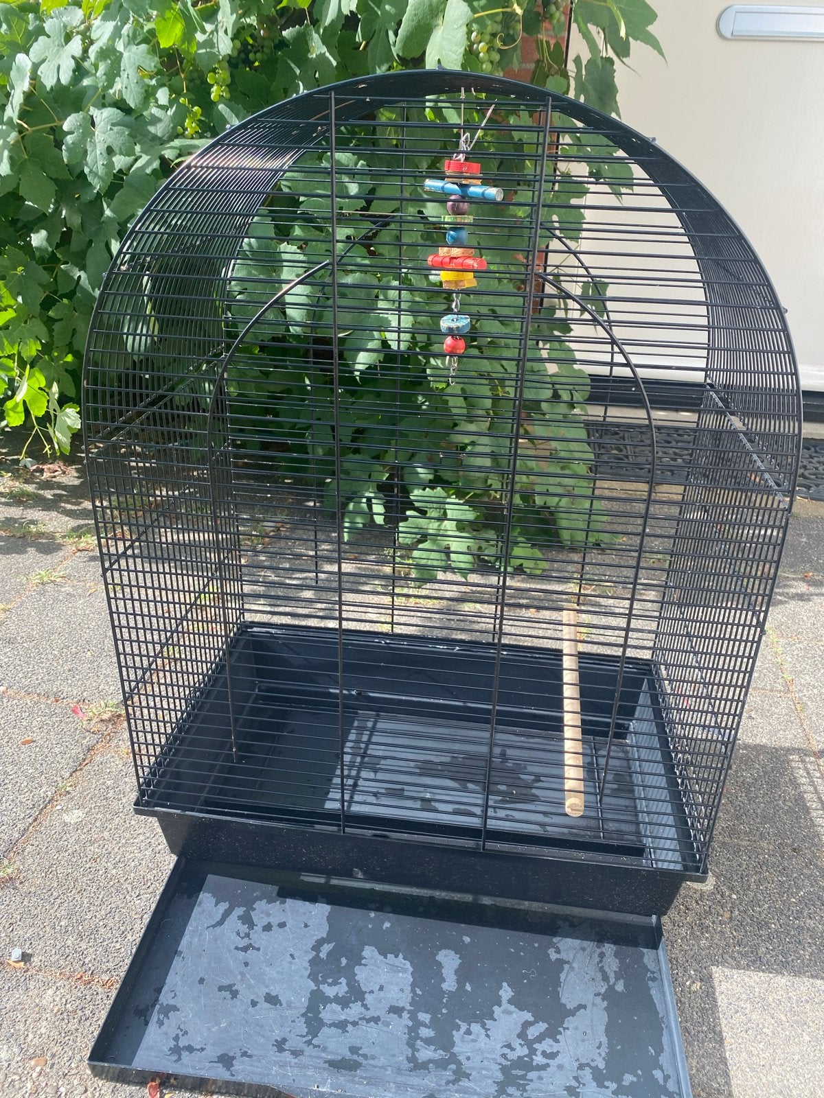 Vogelkooi zwart, Ophalen of Verzenden, Zo goed als nieuw, Metaal, Vogelkooi