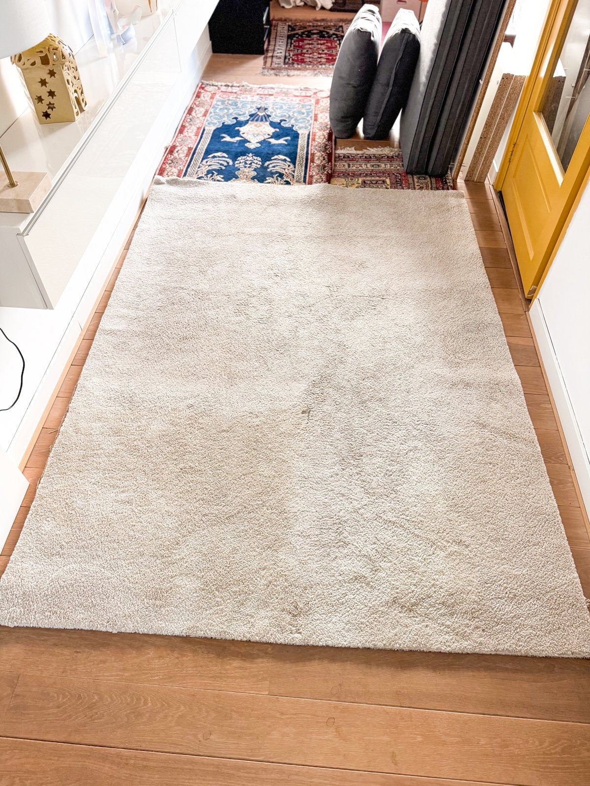 Ikea Stoense kleed 170 x 240 ecru creme beige vloerkleed, Huis en Inrichting, Ophalen, Gebruikt, Beige, 150 tot 200 cm