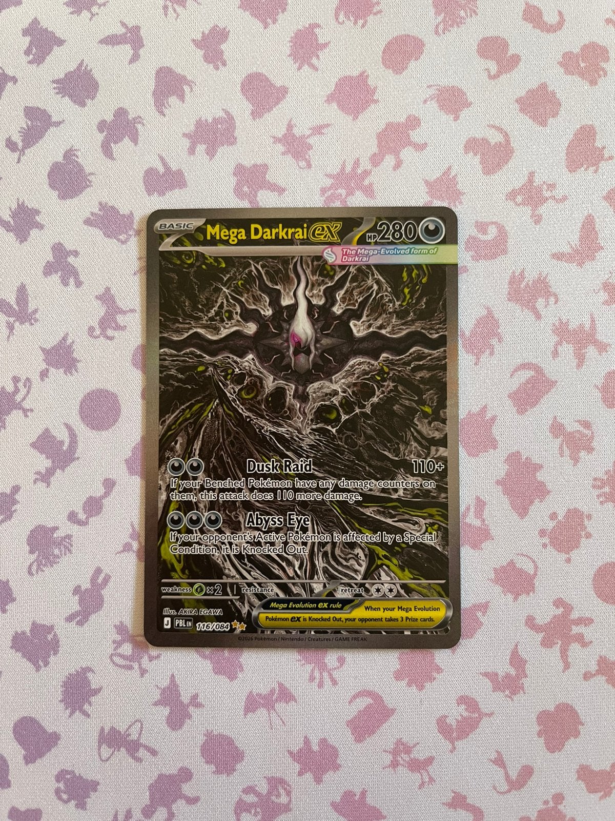 Mega Darkrai ex pokemon 116/084, Ophalen of Verzenden, Zo goed als nieuw