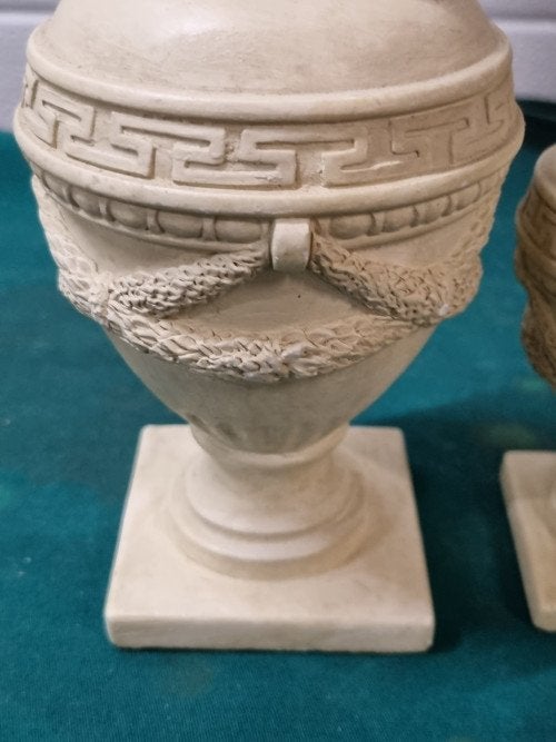 kandelaars steen met sierlijke decoratie classic, Ophalen of Verzenden, 'T Olde Gre-j, Info@toldegrej.nl, Endepoelstraat 20f Didam