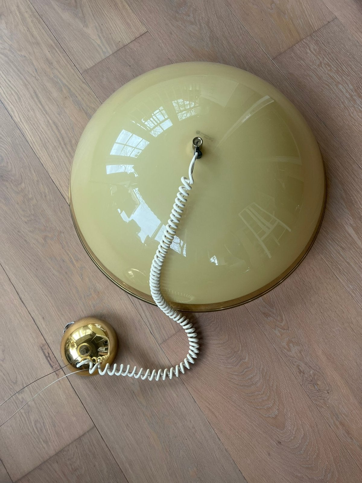 Eettafel hanglamp, Ophalen, Kunststof, Zo goed als nieuw, Tijdloos