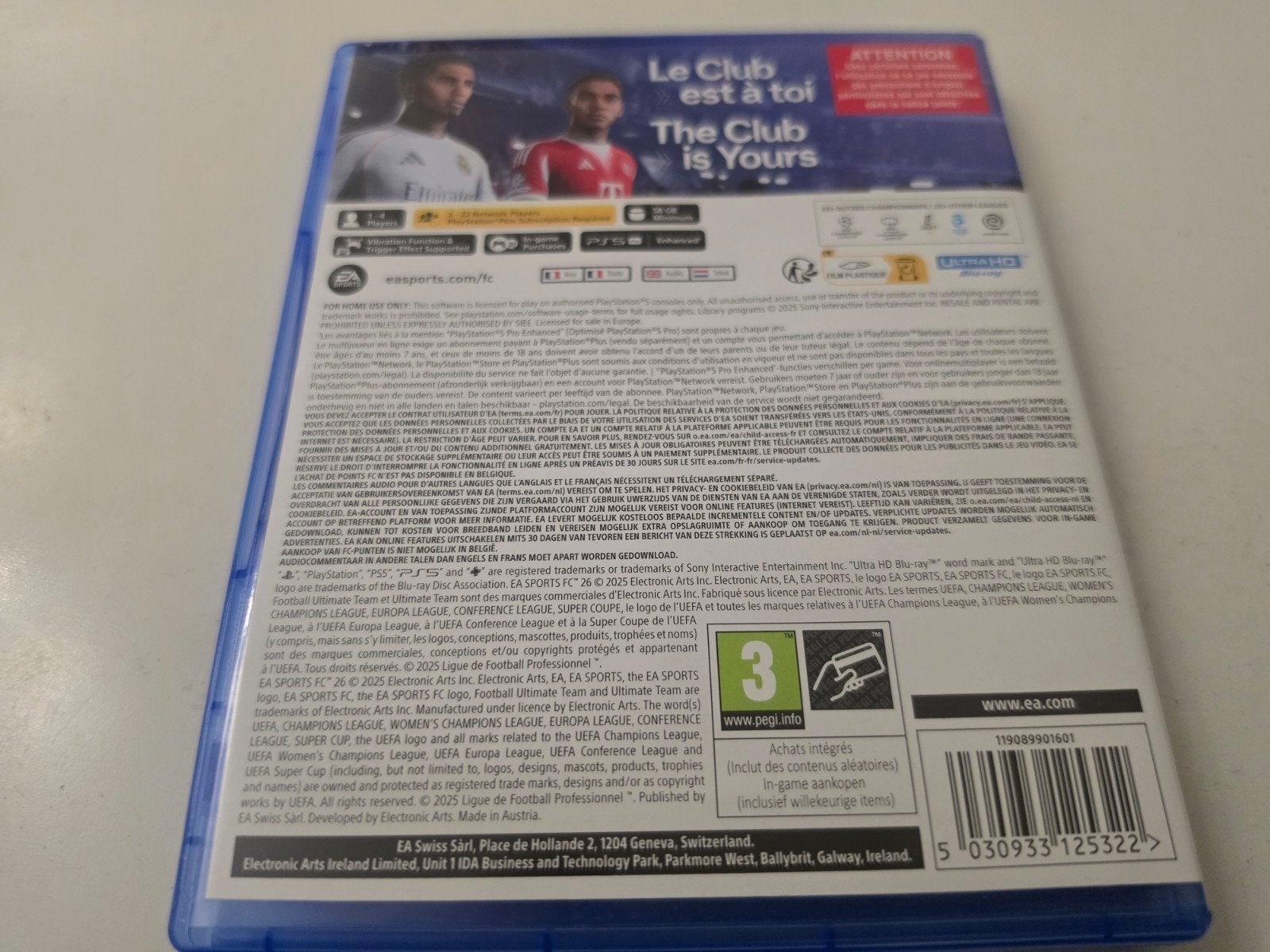 EA Sports FC 26 PS5 - Zo goed als nieuw Lees Beschrijving, EA Sports, Electronic Arts Inc., 209 Redwood Shores Pkwy, Redwood City, CA 94065, USA
