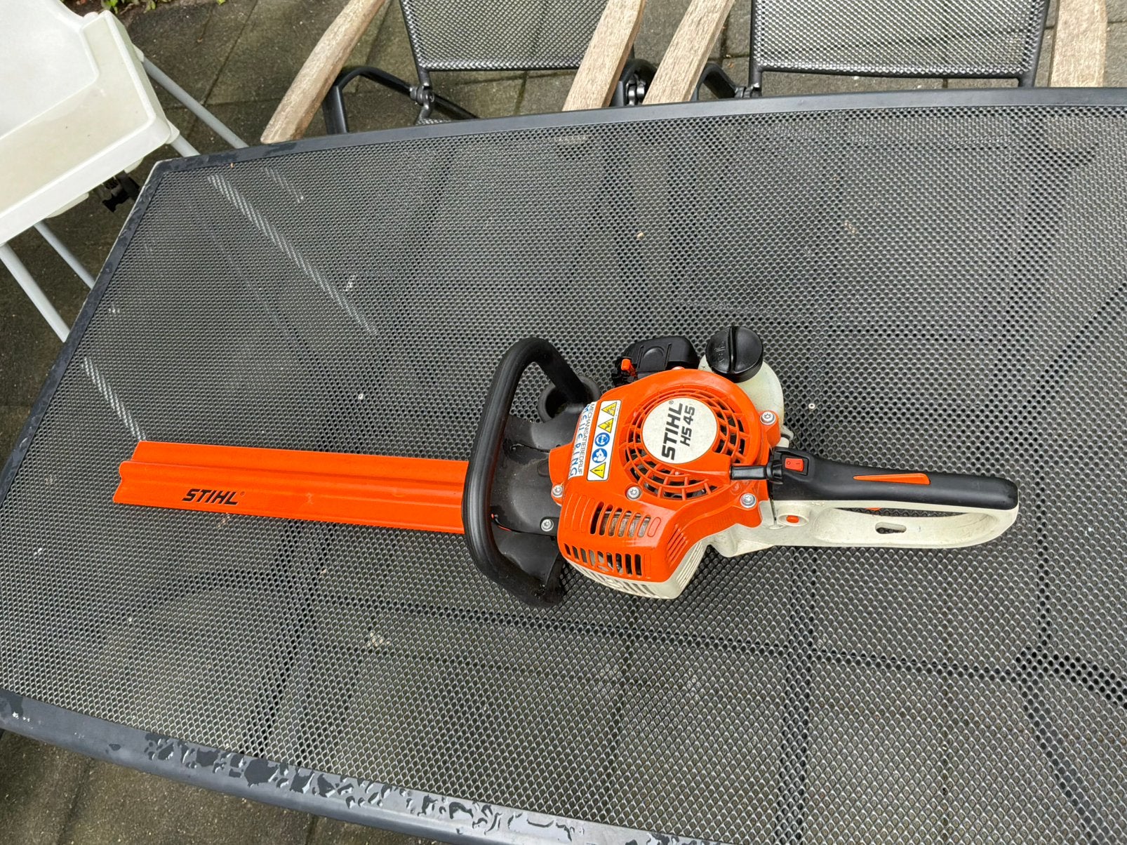 Stihl HS45 heggenschaar, Tuin en Terras, Heggenscharen, Ophalen of Verzenden, Zo goed als nieuw