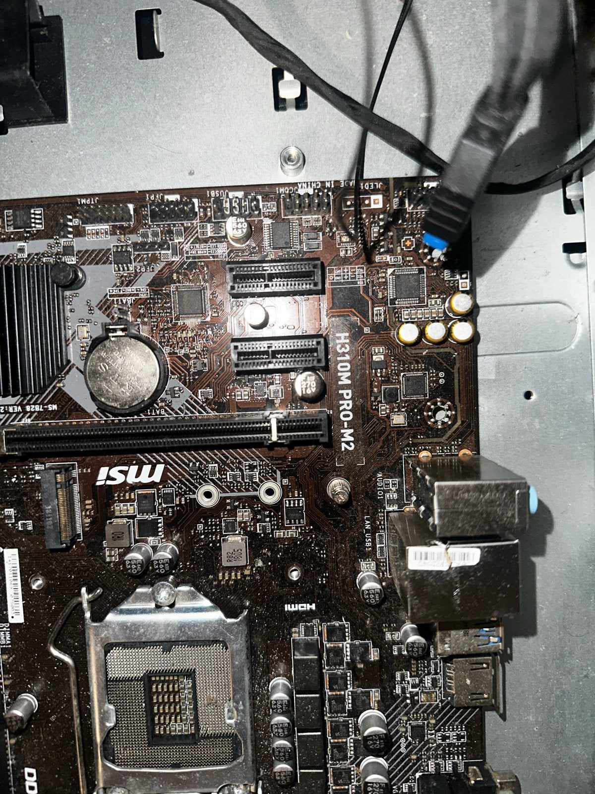 MSI H310M PRO-M2 Moederbord met Videokaart, Computers en Software, PCI-Express 3, Gebruikt, HDMI, Ophalen of Verzenden