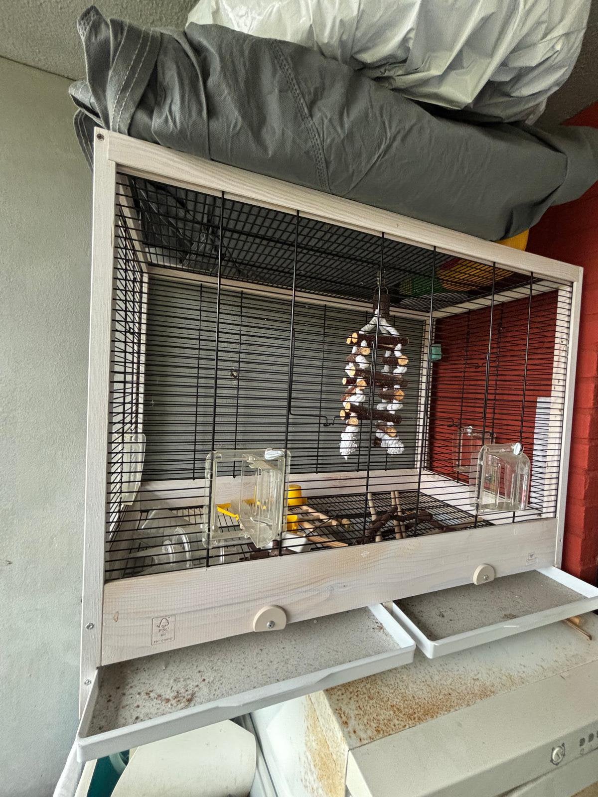 Vogelkooi, Dieren en Toebehoren, Vogels | Hokken en Kooien, Ophalen of Verzenden, Zo goed als nieuw, Metaal, Vogelkooi