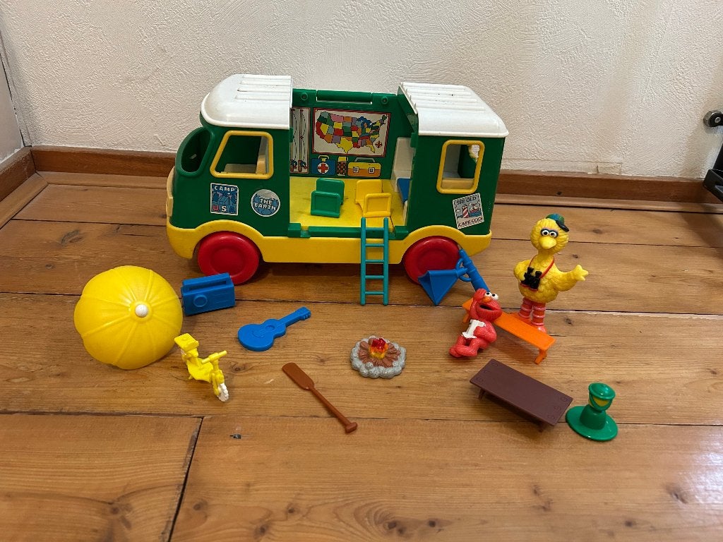 sesamstraat camper Vintage Tyco Sesame Street Camper Playset, Verzamelen, Ophalen of Verzenden, Gebruikt