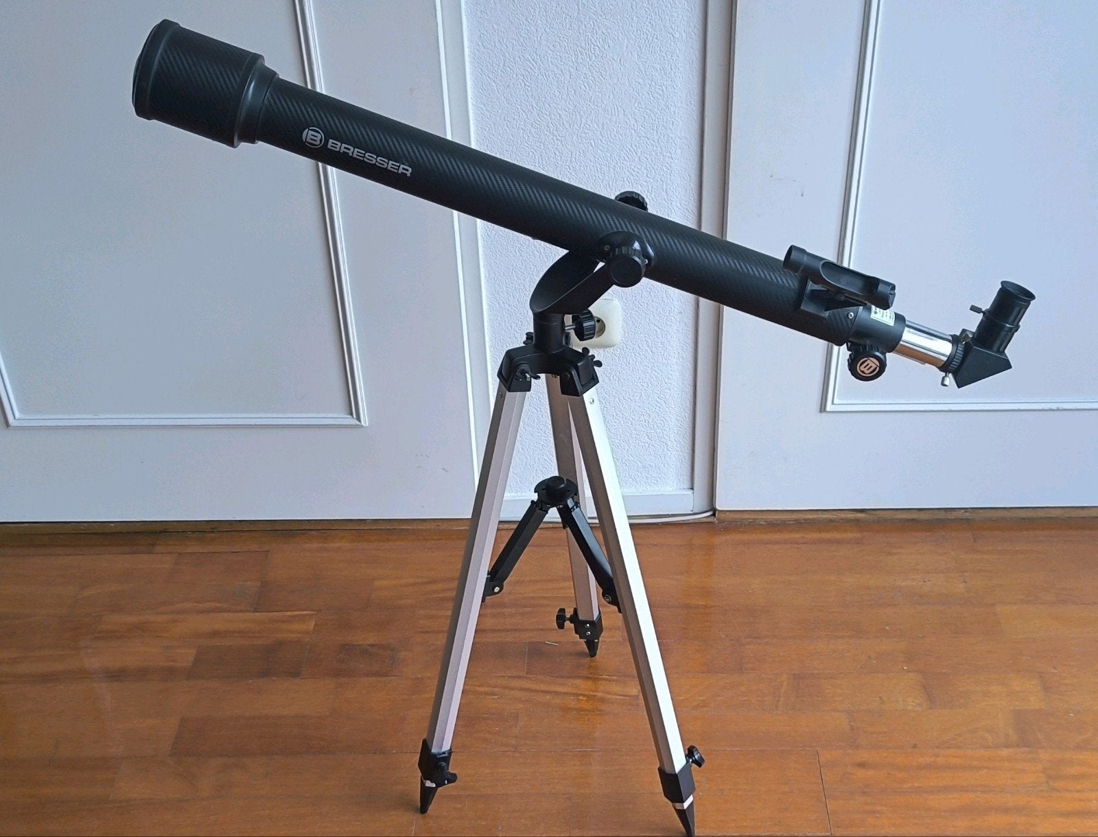 Bresser Telescoop met Statief en Extra Onderdelen, Ophalen, Gebruikt, Lenzentelescoop (refractor), Met statief