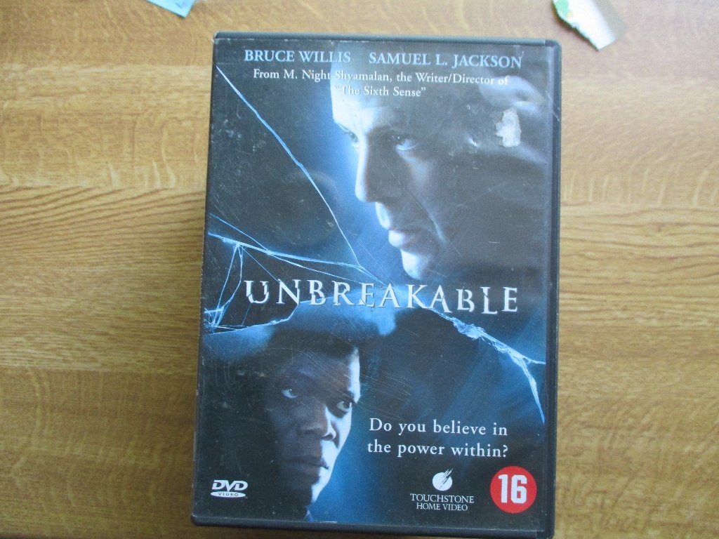 bruce willis-samuel l jackson: unbreakable (12), Alle leeftijden, Ophalen of Verzenden, Zo goed als nieuw, Actiethriller