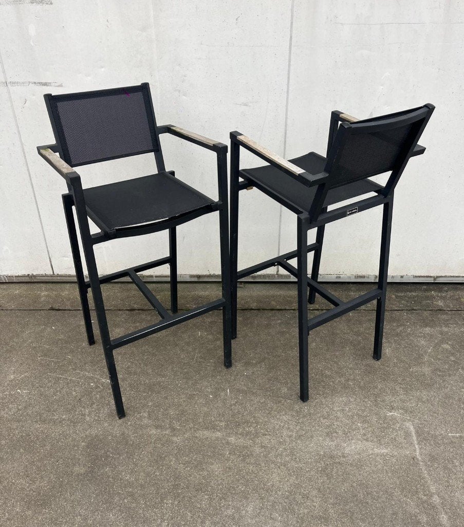 12 stuks nette luxe horeca terras barkrukken zwart outdoor, Ophalen, 5 krukken of meer, Hout, Met voetsteun