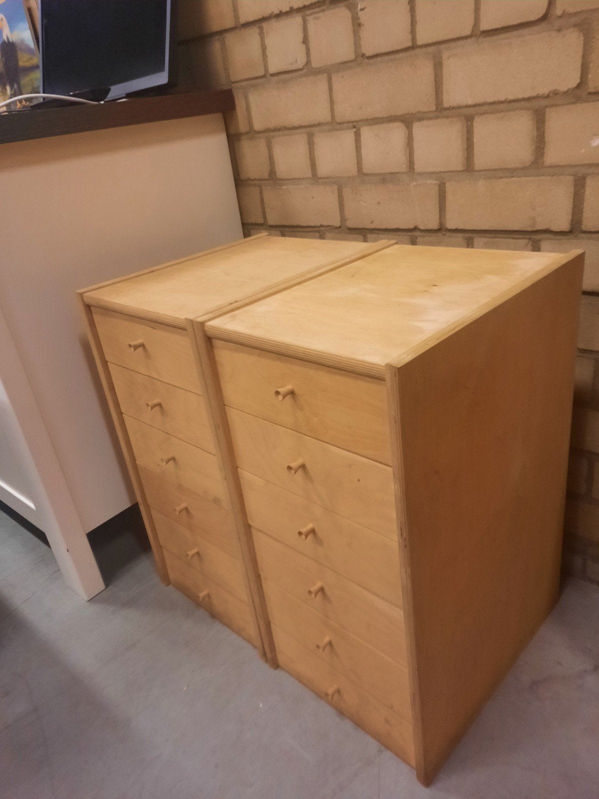 2 ladekastjes met elk 6 laden, Ophalen, Minder dan 50 cm, Gebruikt, Minder dan 100 cm