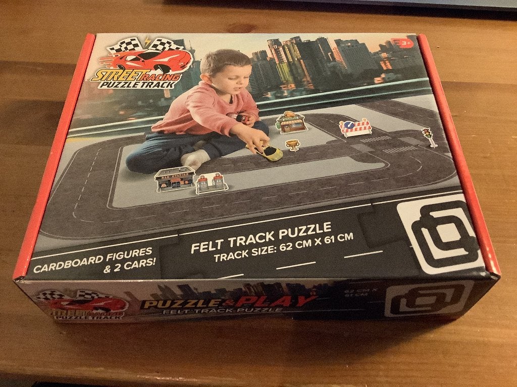 Street racing puzzle track. met 2 autootjes. nieuw, Ophalen of Verzenden, Nieuw