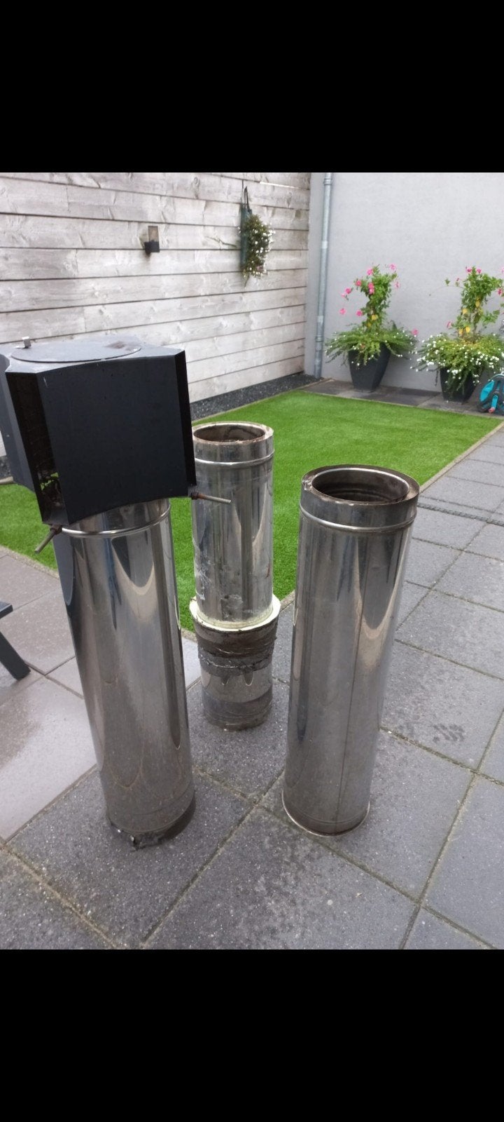 RVS rookkanaal / schoorsteenpijp, Ophalen, Gebruikt, Overige typen, 60 tot 150 cm