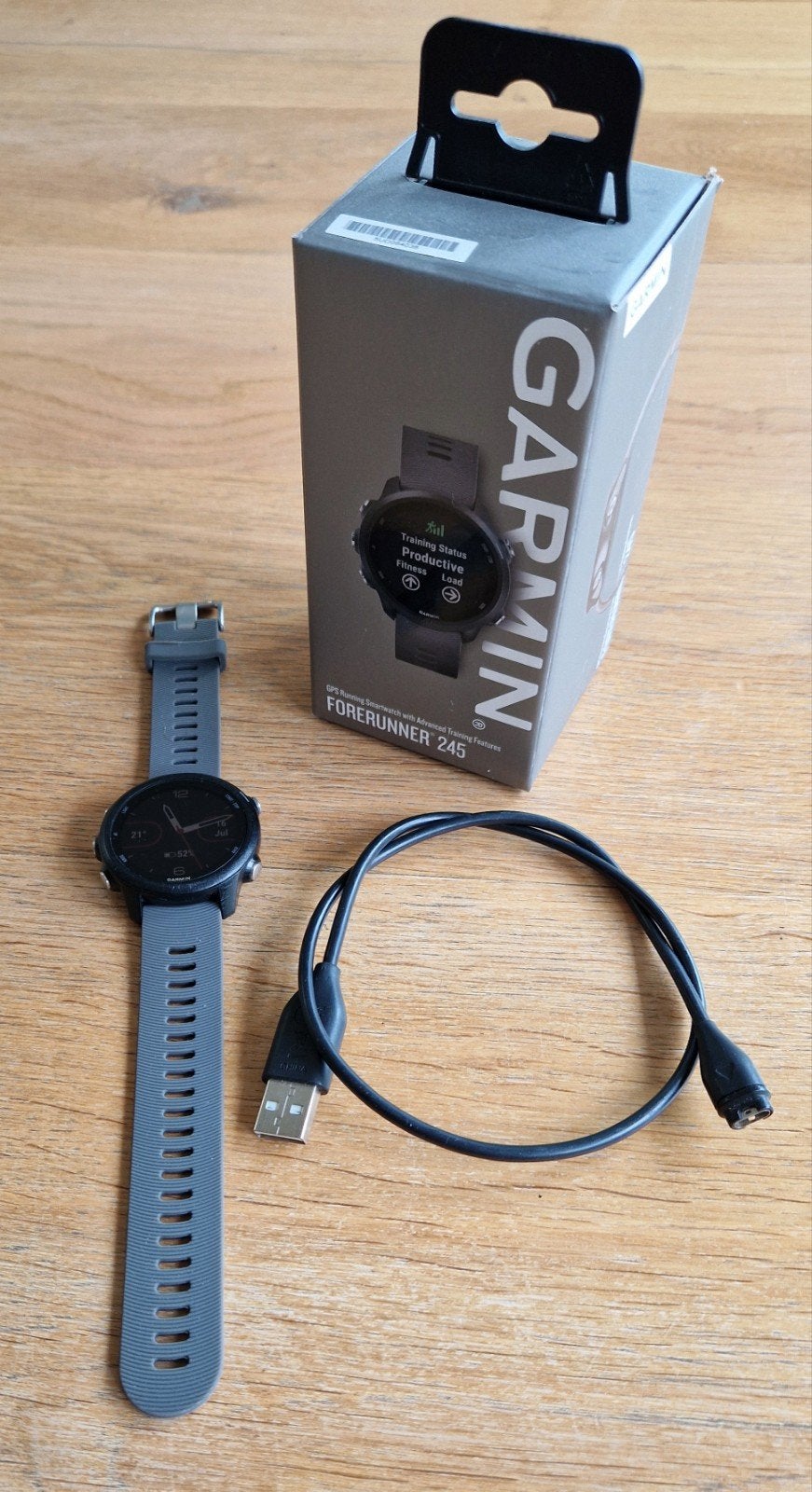 Garmin Forerunner 245 Sporthorloge 42mm, Gebruikt, Zwart, Garmin, Ophalen of Verzenden