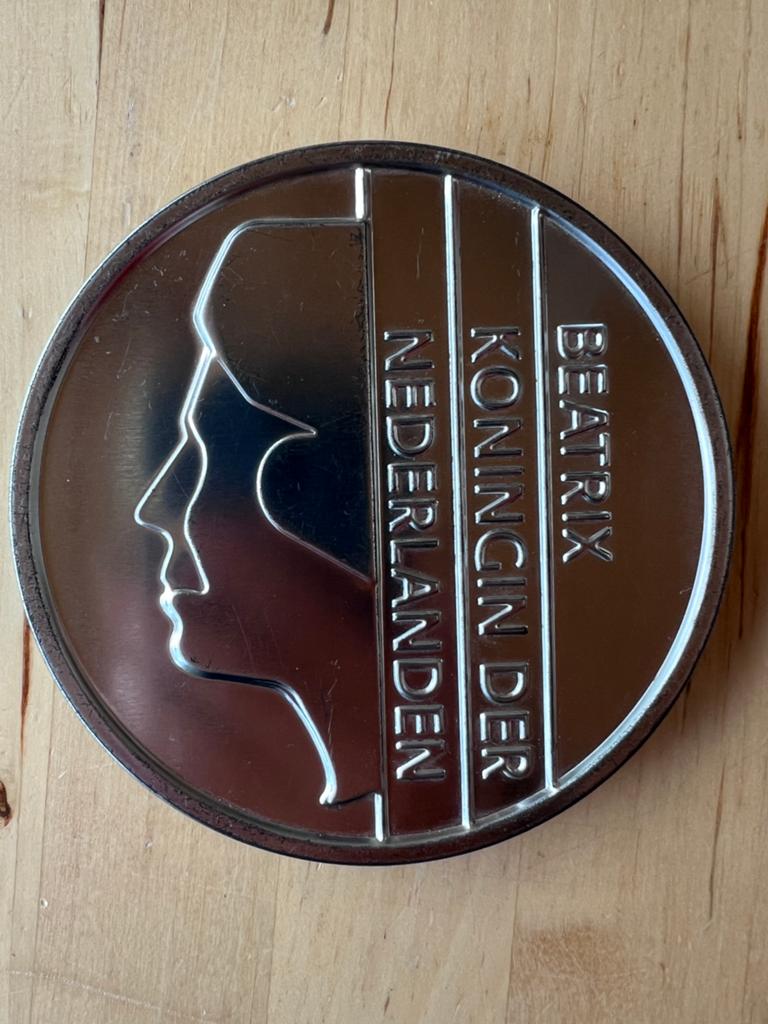 Set munten guldentijd in decoratief blikje 2001, Postzegels en Munten, Munten | Nederland, Verzenden, Koningin Beatrix, Overige waardes