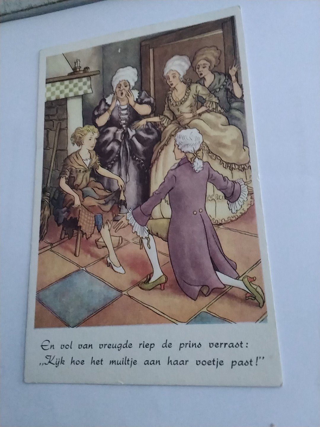 Vintage Ansichtkaart Assepoester Sprookje, Ophalen of Verzenden