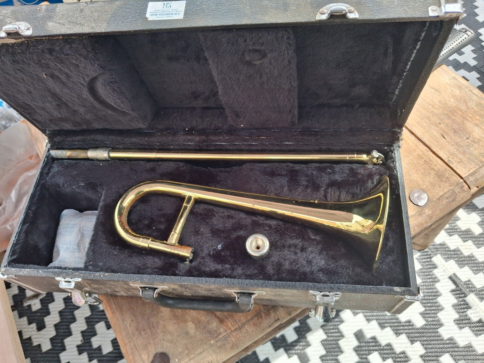 Jupiter Trombone met koffer, Muziek en Instrumenten, Ophalen, Gebruikt, Overige typen, Met koffer