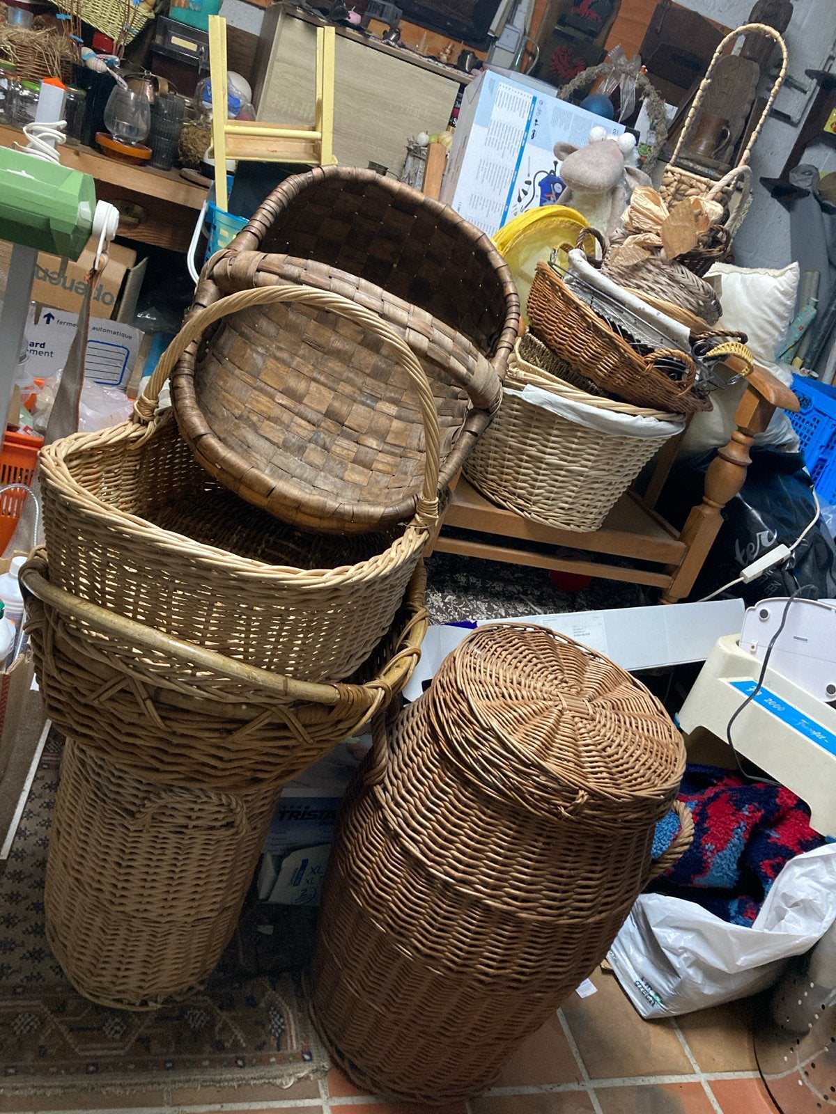 Diverse rieten manden, Gebruikt, Ophalen of Verzenden, Landelijk, Natuurlijk materiaal