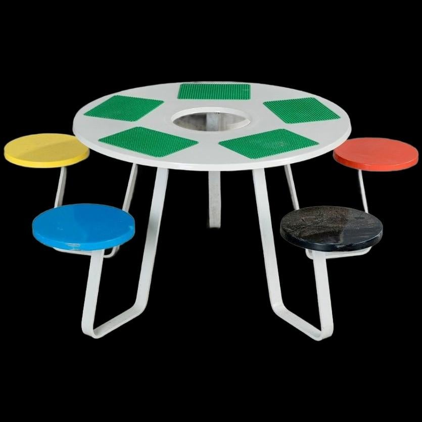 Lego tafel met blokken bak in het midden, Ophalen of Verzenden, Rechthoekig, 50 tot 100 cm