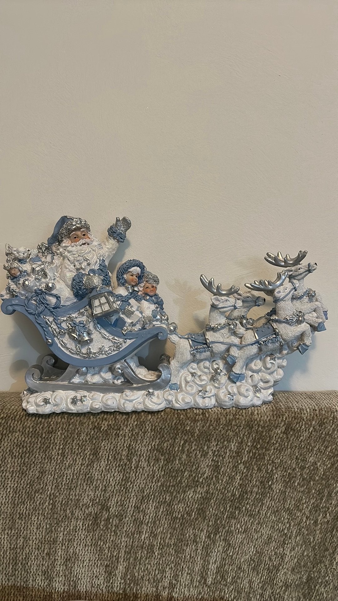 Kerstman met arreslee, Diversen, Kerst, Ophalen of Verzenden, Gebruikt