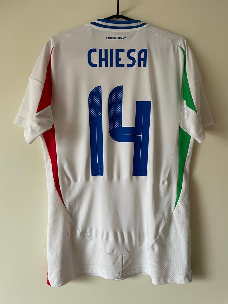 Chiesa #14 Italie Adidas Voetbalshirt Maat S, Kleding | Heren, Wit, Ophalen of Verzenden, Zo goed als nieuw, Adidas