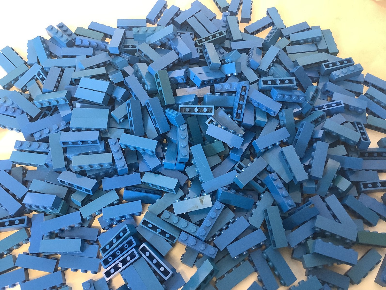 Lego steen 1x4 blauw, Ophalen of Verzenden, Gebruikt, Losse stenen, Lego