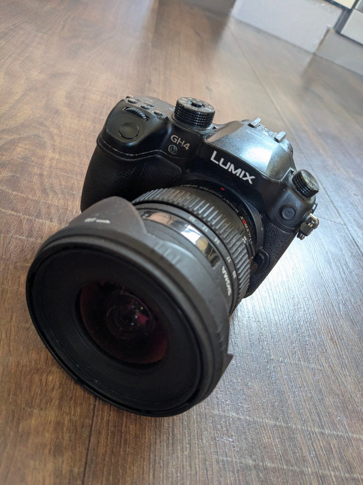 Panasonic Lumix GH4 - viltrox EF adapter Sigma 10-20mm lens, Gebruikt, Spiegelreflex, Ophalen of Verzenden, Overige Merken