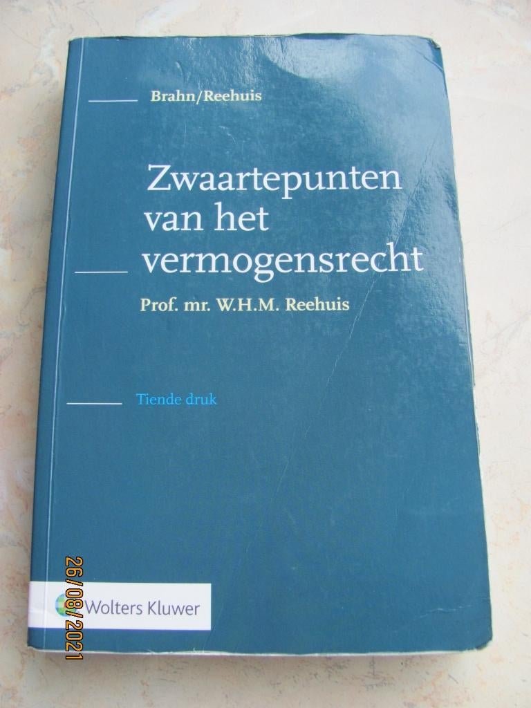 Zwaartepunten van het VERMOGENSRECHT Brahn Reehuis 10e druk, Boeken, Ophalen of Verzenden, WO, Gamma, Gelezen