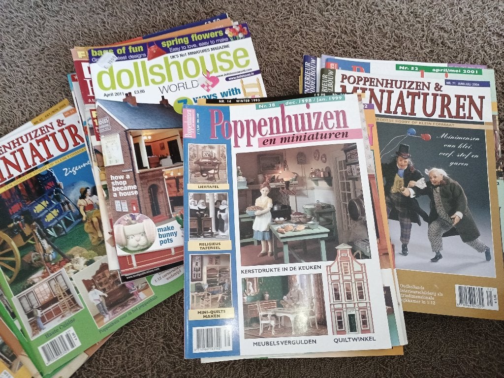 poppenhuis en miniaturen 41 stuks, Verzamelen, Ophalen, Gebruikt, Poppenhuis