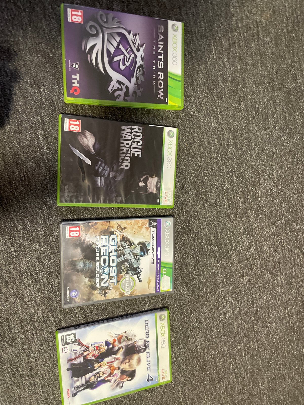 Xbox 360 Games: Saints Row, Rogue Warrior, Ghost Recon, Dead, Avontuur en Actie, Online, Gebruikt, Vanaf 18 jaar