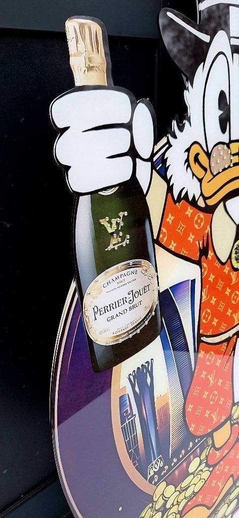 Mooi fantasy design pop-art werk van Dagobert Duck🥂💰, Reclamebord, ., Nieuw, Ophalen of Verzenden