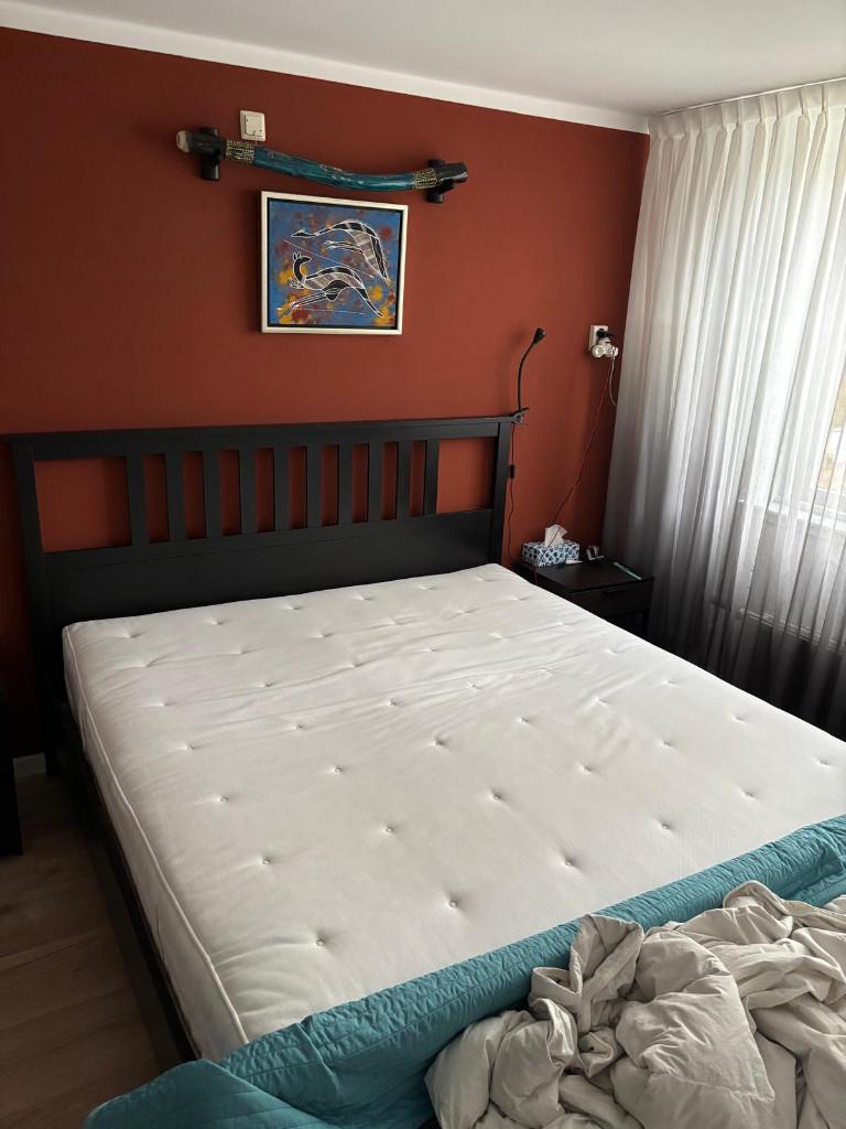 IKEA Hemnes zwart compleet bed 180x200, Ophalen, Zwart, Tweepersoons, 200 cm