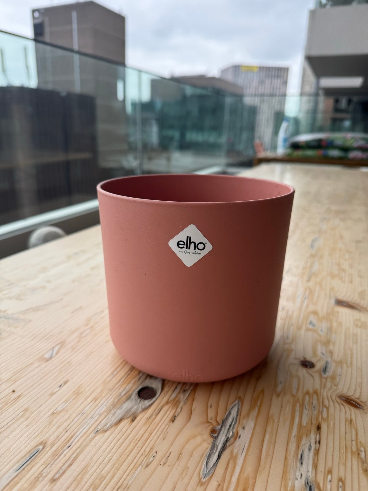 Elho bloempot, kunststof, roze, H16cm D15cm, Ophalen, Kunststof, Rond, Binnen