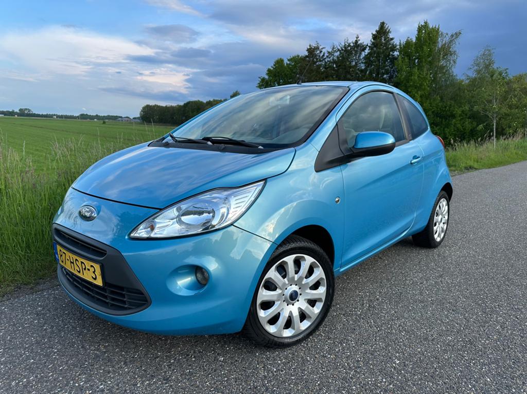 Ford Ka 1.2 Titanium 2009 Blauw | Airco | Eleck. Ramen, Auto's, Ford, Voorwielaandrijving, Stof, 4 cilinders, Origineel Nederlands