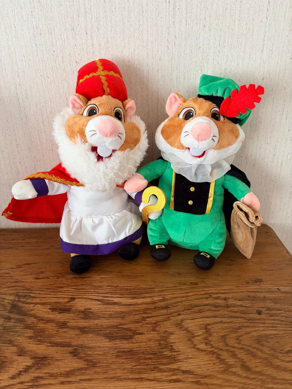 Albert Heijn Hamsters Sinterklaas en Piet Knuffels, Hamster, Ophalen of Verzenden, Zo goed als nieuw, Middelgroot (20 tot 80 cm)
